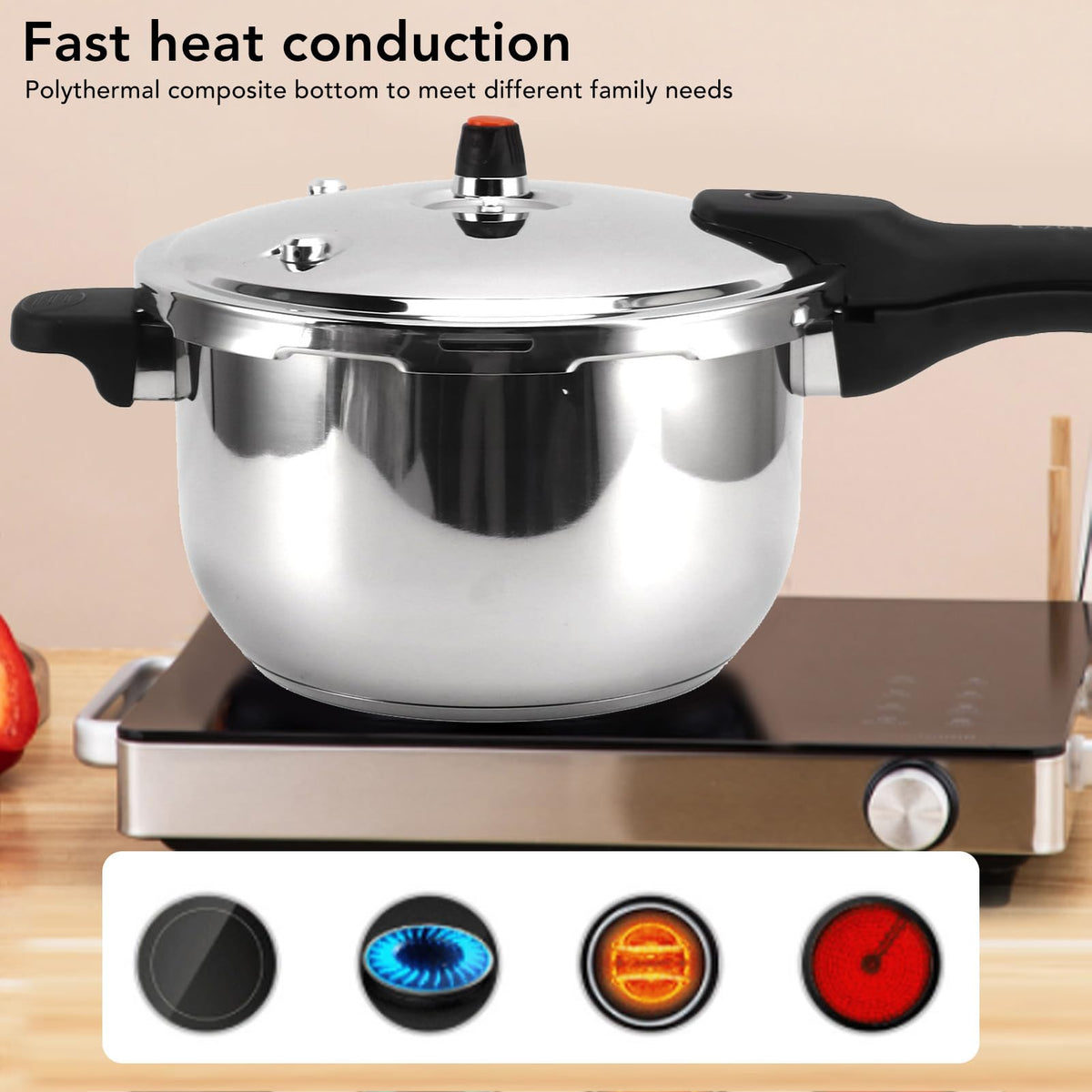 Stainless Steel 3L Pressure Cooker Q8189