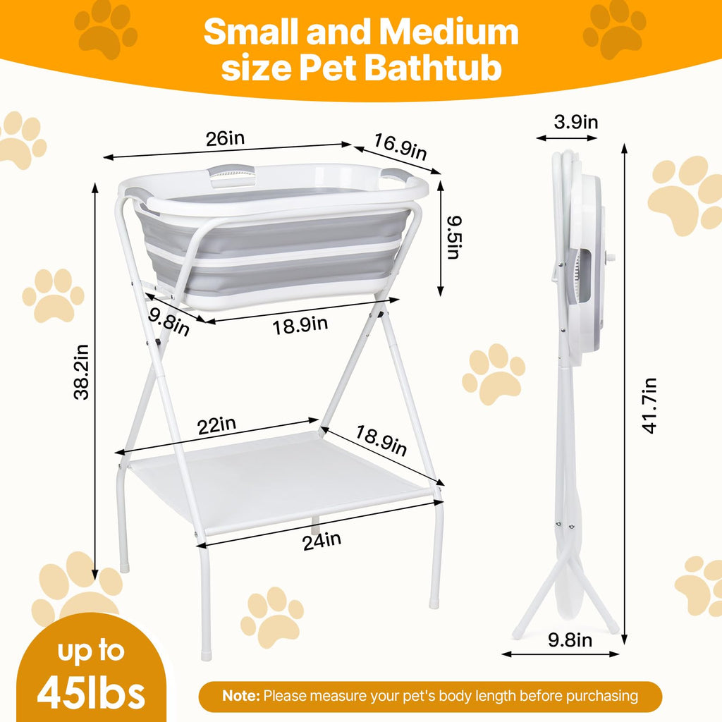 2 in 1 Collapsible Portable Dog Bath Tub O764488