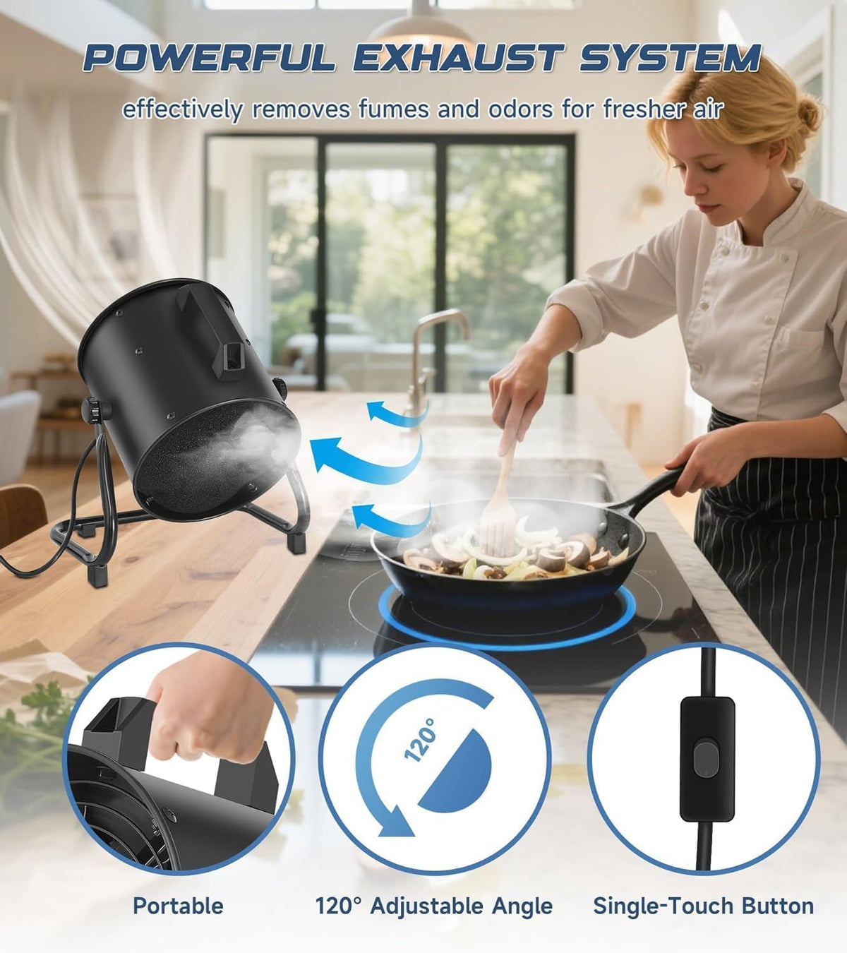 8'' Portable Range Hood with Switch G563