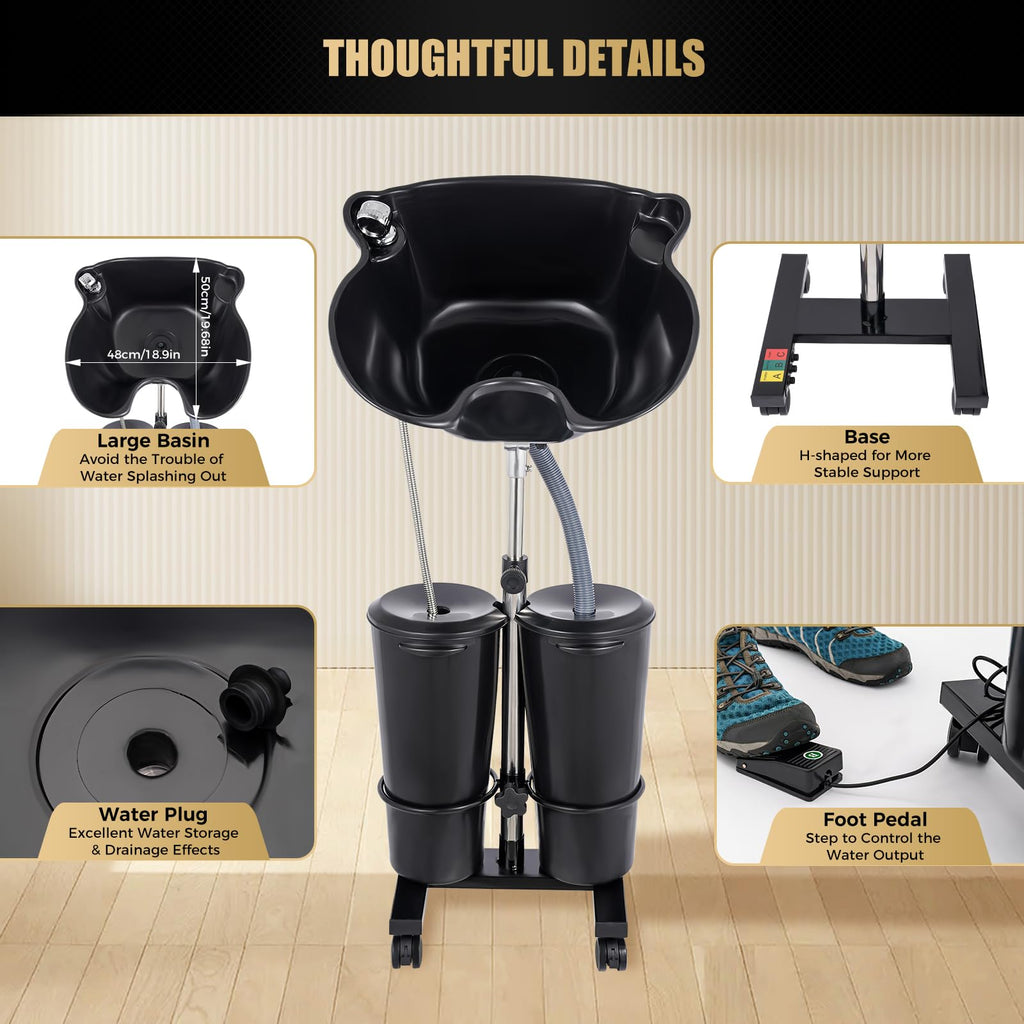 Portable Shampoo Bowl with 2 Bucket M470