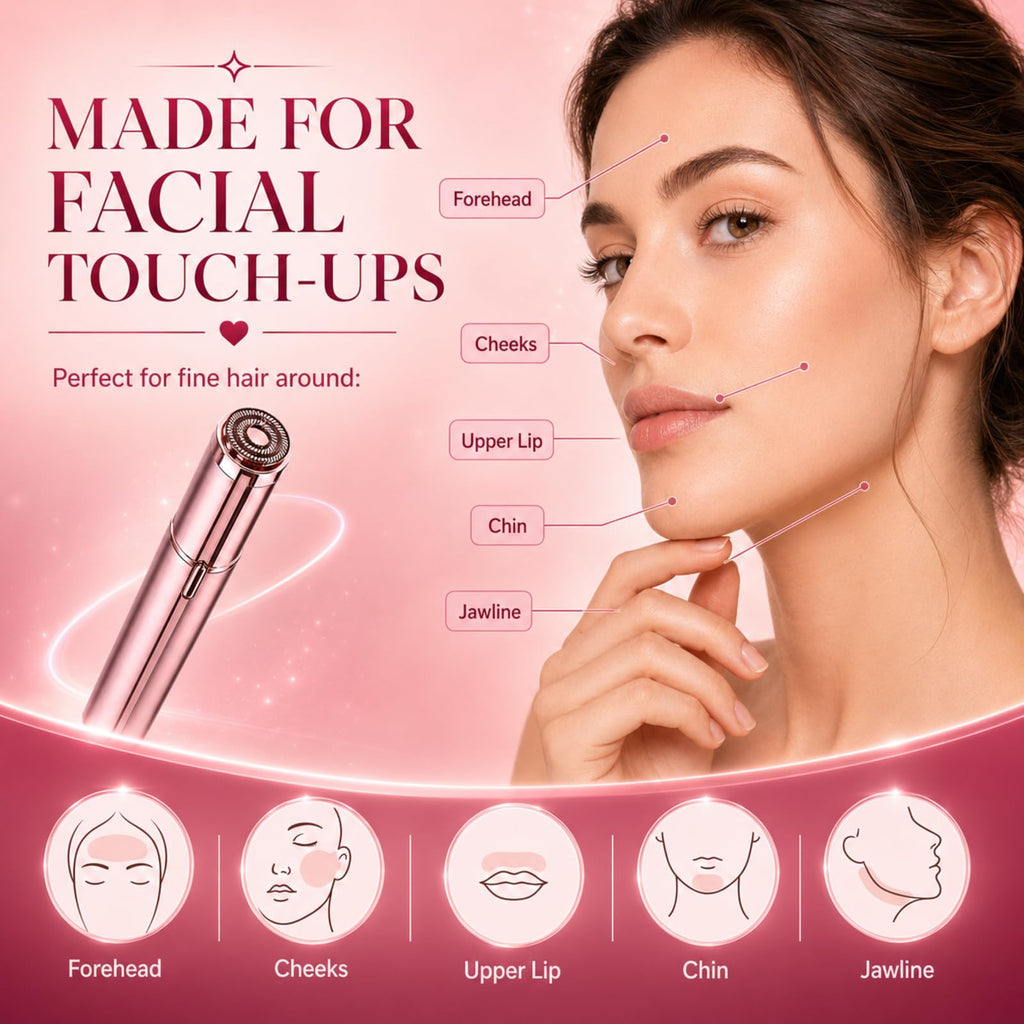 USB Rechargeable Facial Hair Remover with LED Light F654
