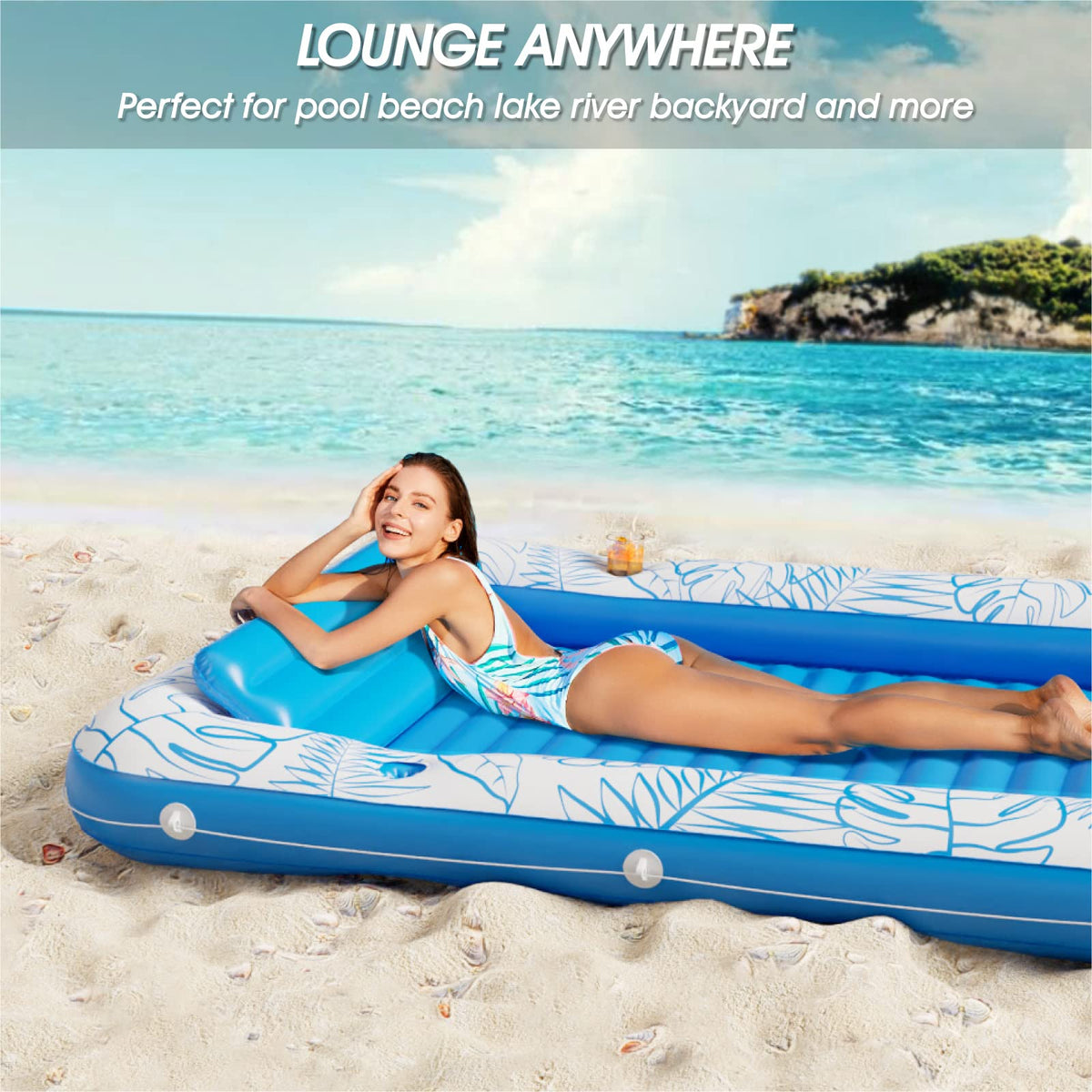 Inflatable Tanning Pool Lounger Float V658