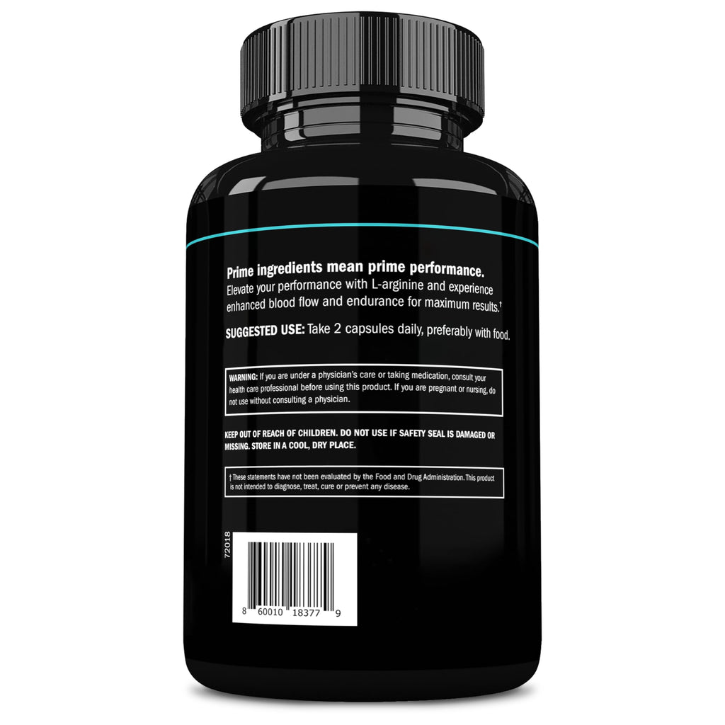 L Arginine 1500mg Nitric Oxide Supplements J3804