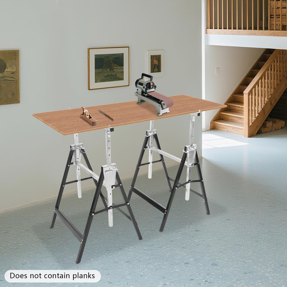 2 Pack Heavy Duty Adjustable Folding Saw Horses C56206