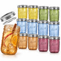 12 Pack 16 oz Wide Mouth Mason Jars with Lids V285