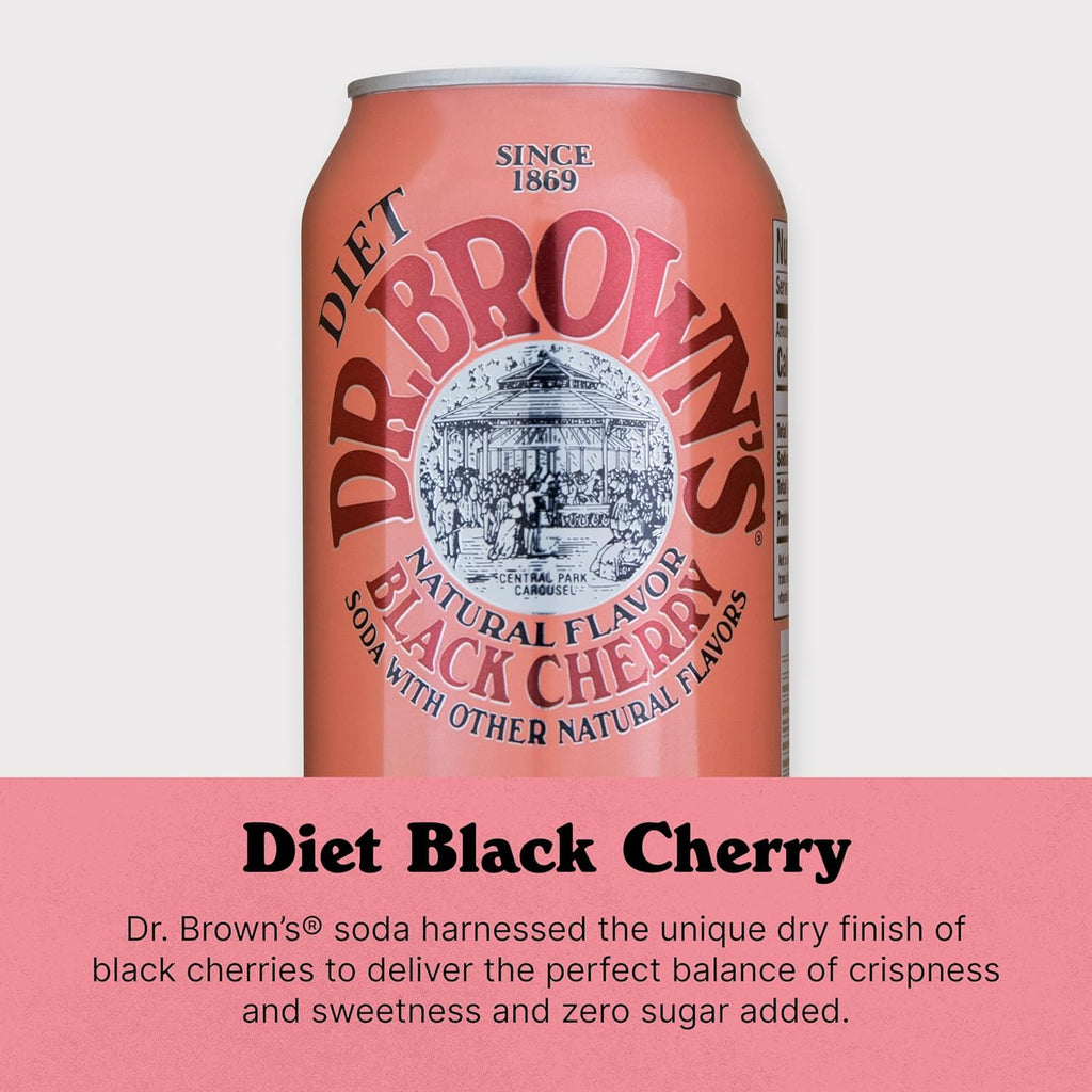 Black Cherry Diet Soda 12 Fl Oz (Pack of 4) C609822