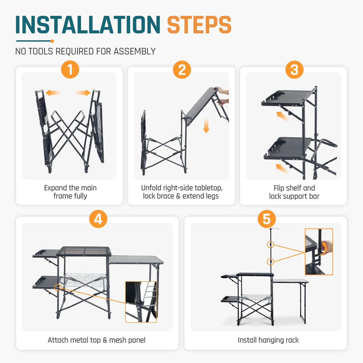 Folding Camping Kitchen Station N45624