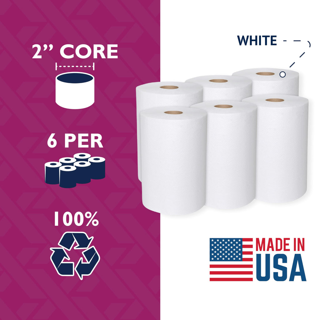 White 10" Roll Towel J921