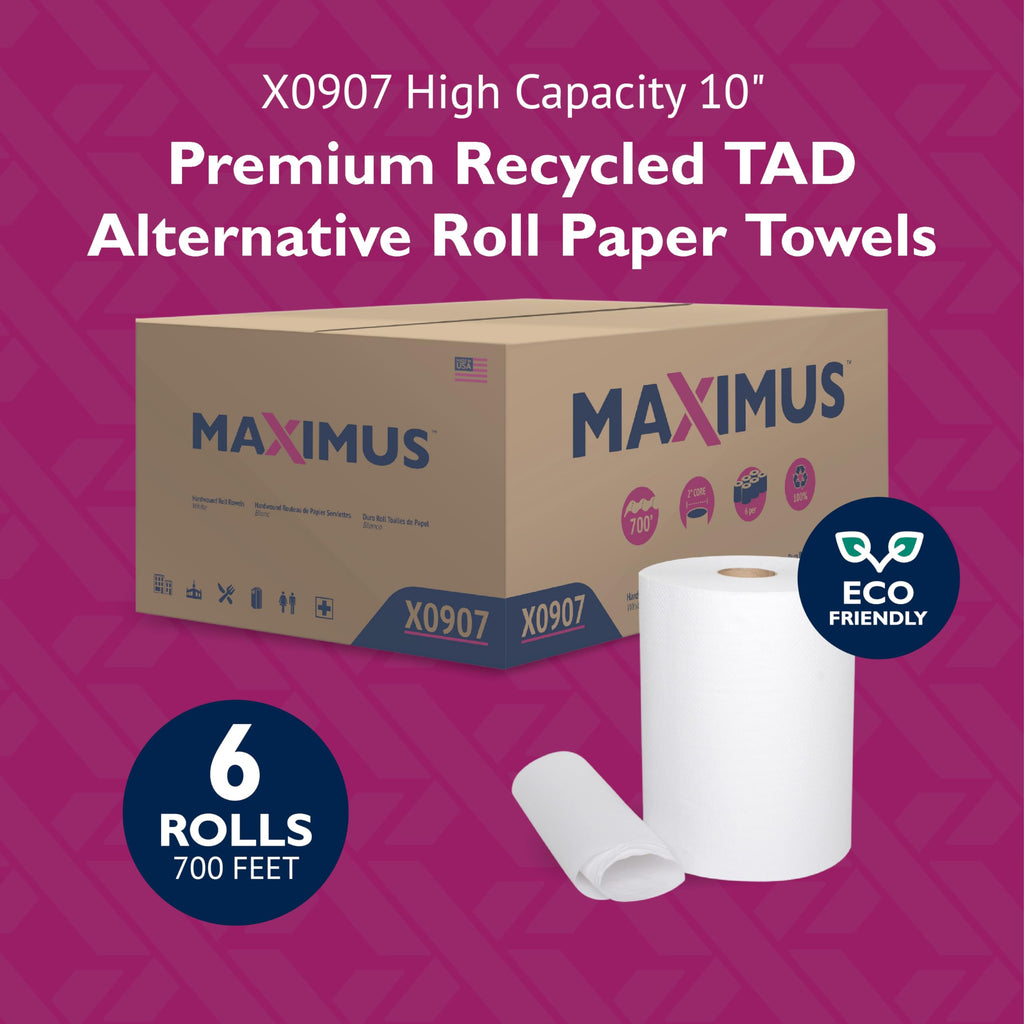 White 10" Roll Towel J921