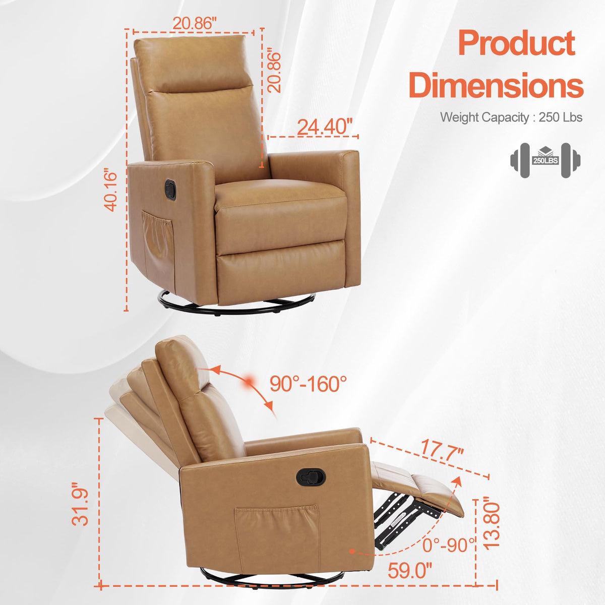 360 Swivel Rocker Recliner Chair R21006
