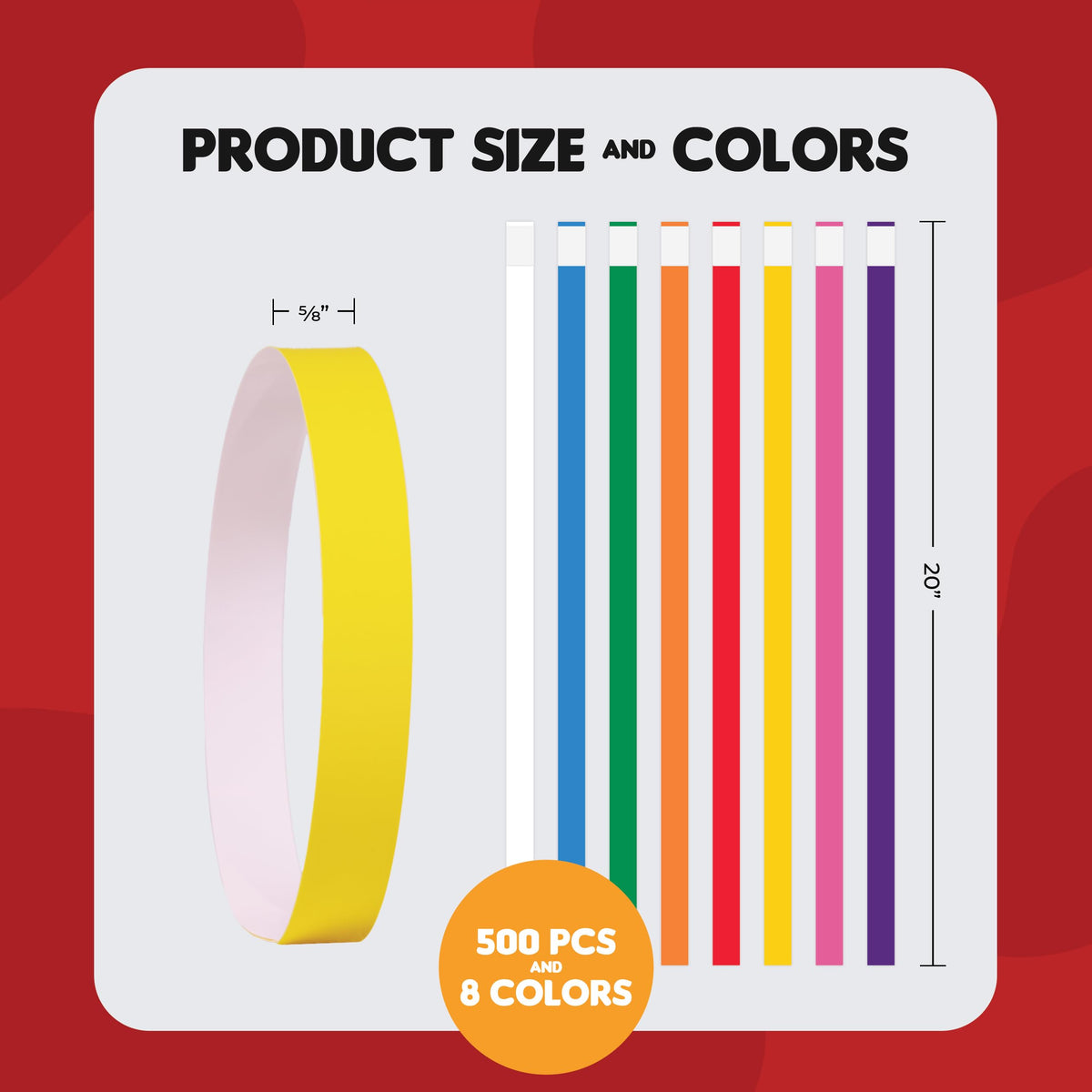 20 Inch 500 Count Waterproof Writable Tear-Resistant Pet ID Collars D53834
