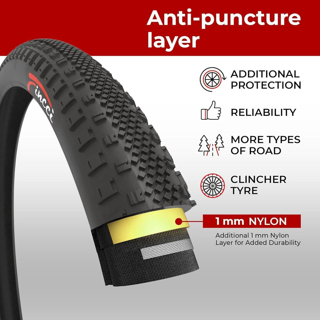 700x38c Gravel Bike Tires & Tube Foldable C1696