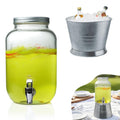 Glass Beverage Dispenser with Stand 1 Gallon F636197