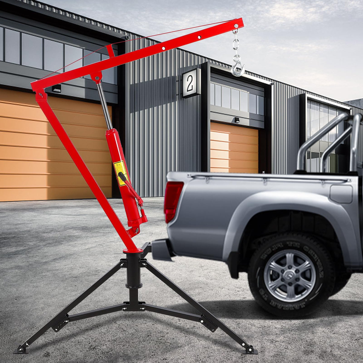 1000 Lbs Hydraulic Hitch Mounted Truck Crane B203