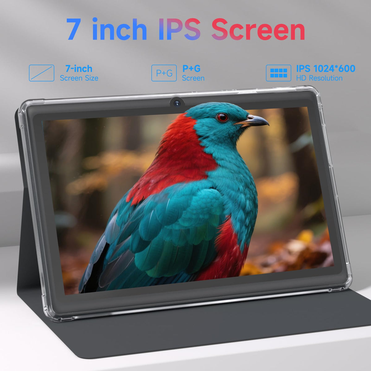 7 inch Android 14 Tablet 8GB RAM 32GB ROM Quad-Core Black D2321
