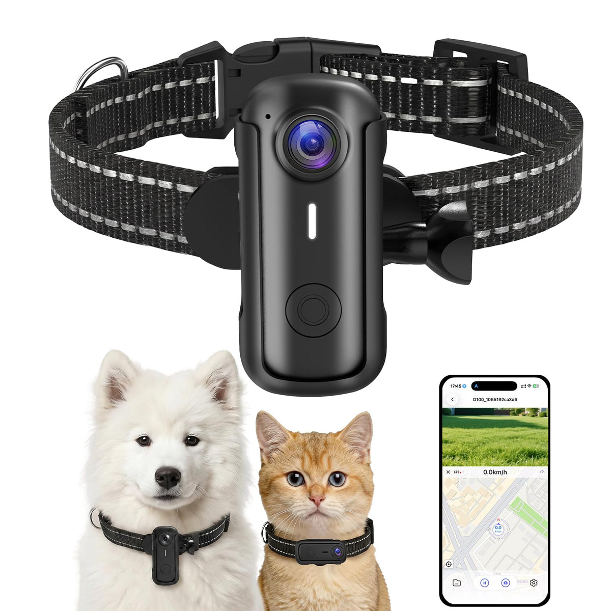 Cat Camera Collar with 1080P HD Video Record, XS-Size Pet POV Cam, 8GB SD Card D170686