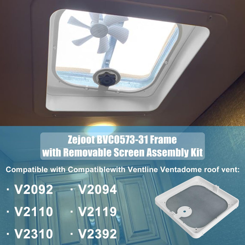 Birch White Roof Vent Frame Screen Replacement 13.5×13.5inch K9218