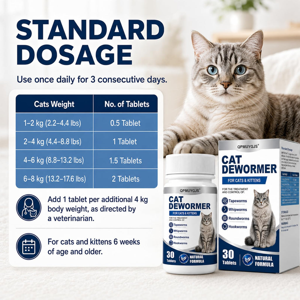 Dewormer for Cats & Kittens 30 Tablets O44208