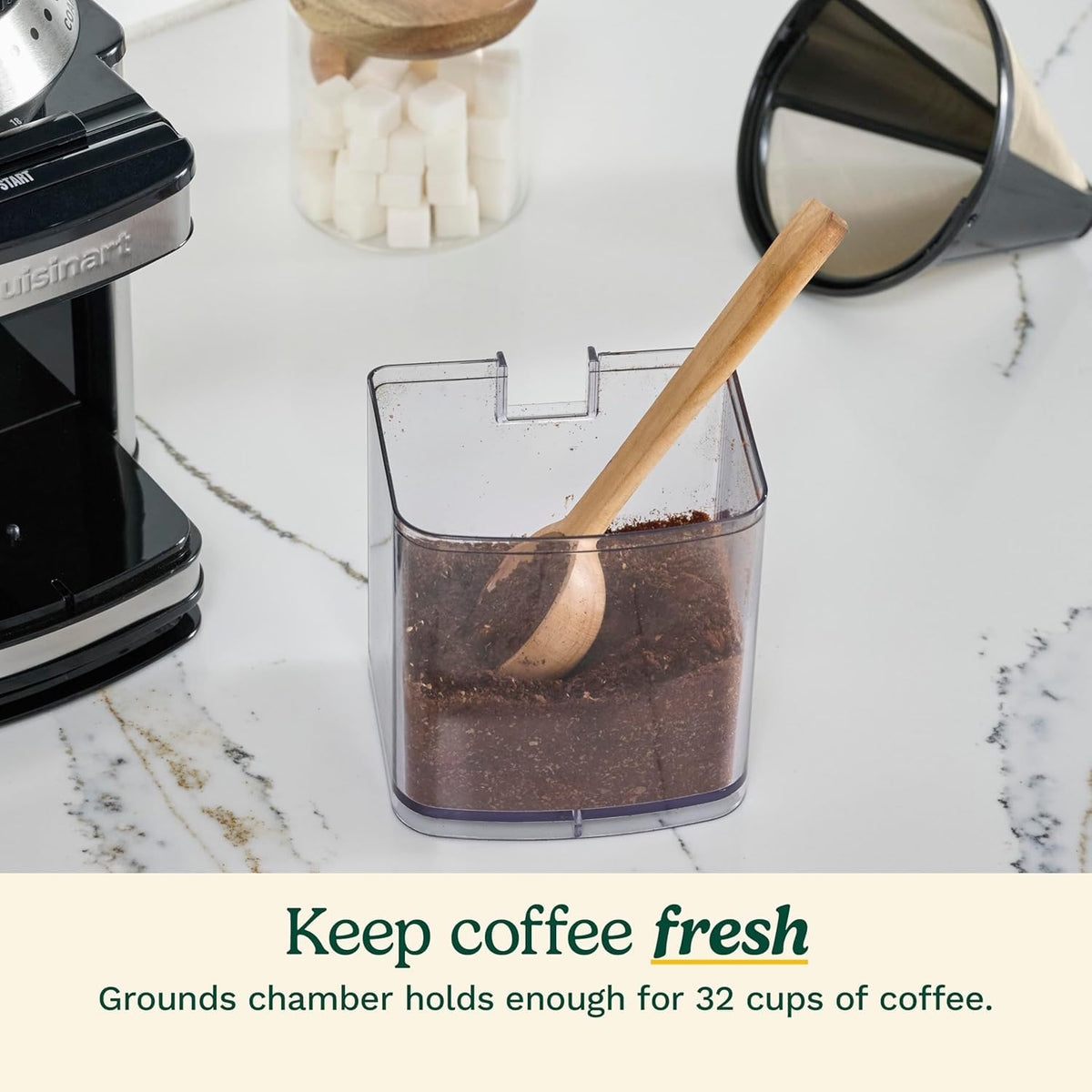 Electric Burr Coffee Grinder with 18-Position Grind Selector N462380