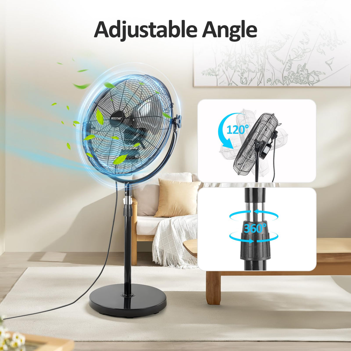 18 Inch High Velocity Metal Pedestal Fan Q733704