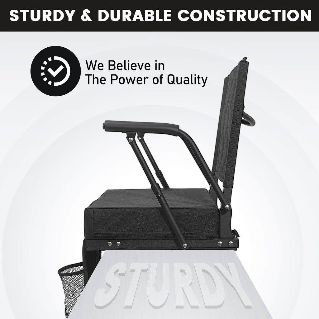 Portable Folding Stadium Seat with Back Support Y65301