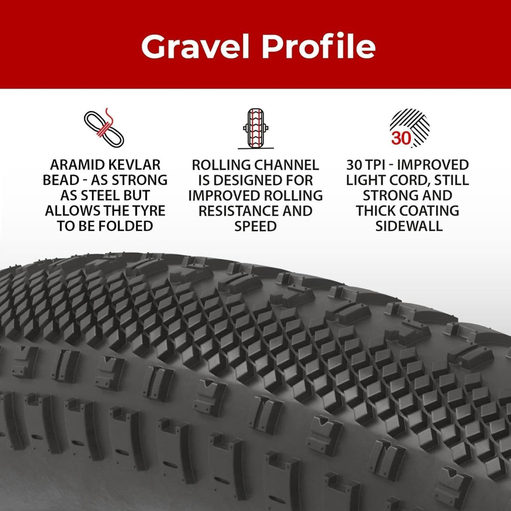 700x38c Gravel Bike Tires & Tube Foldable C1696