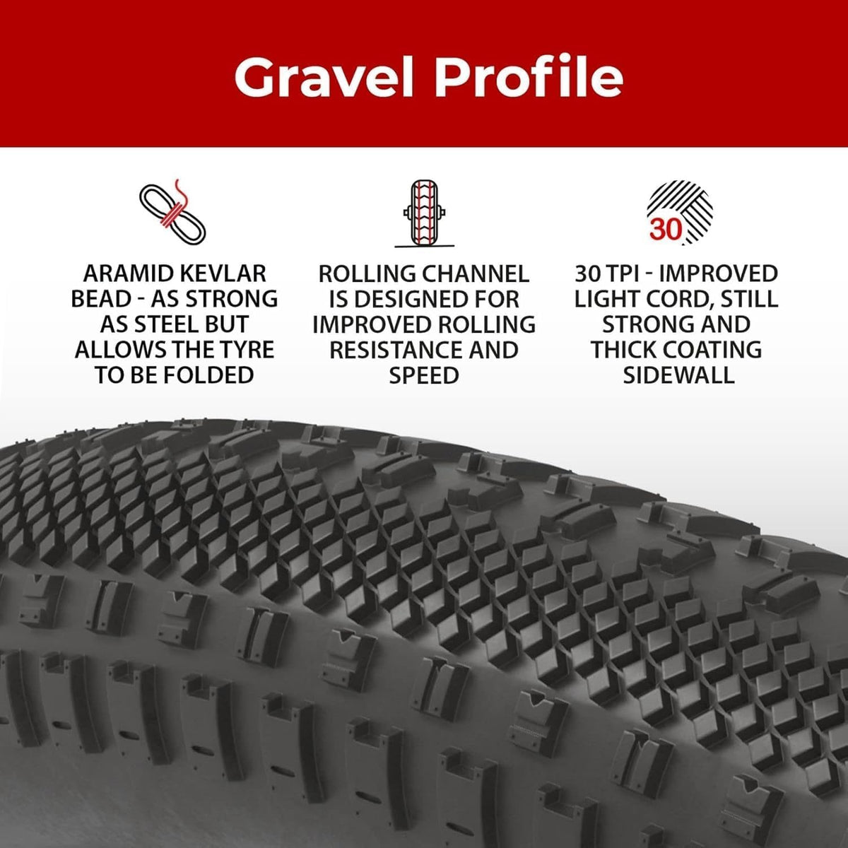 700x38c Gravel Bike Tires & Tube Foldable C1696