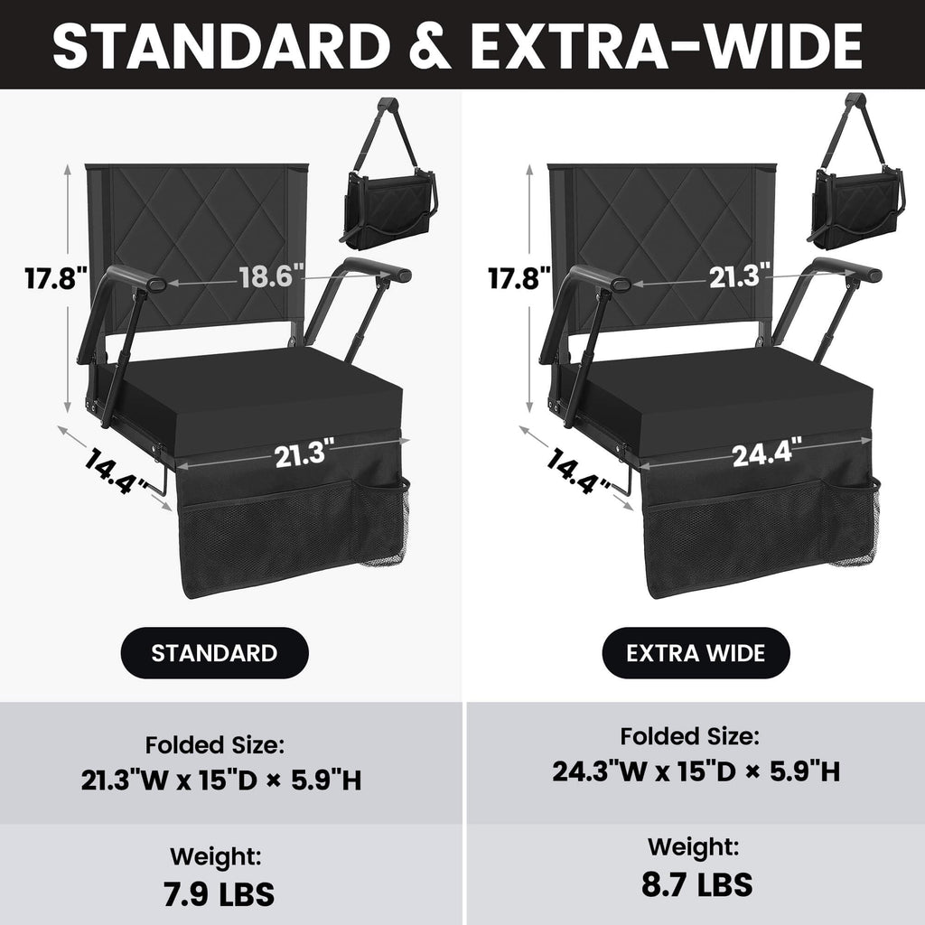 Portable Folding Stadium Seat with Back Support Y65301