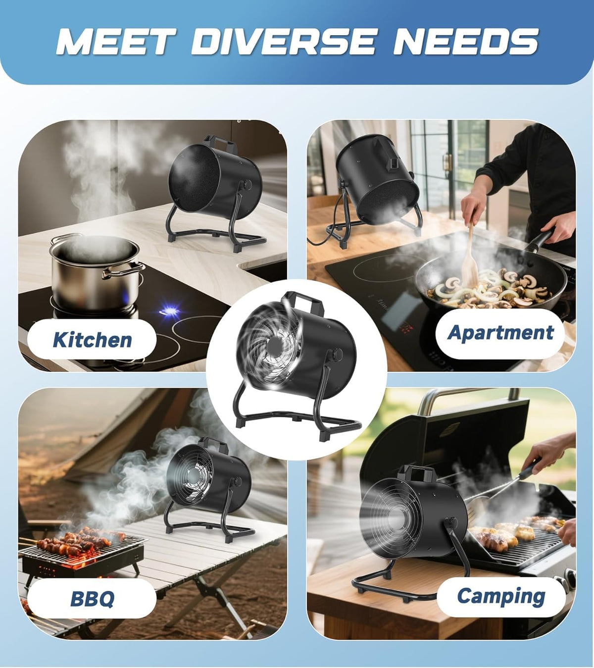 8'' Portable Range Hood with Switch G563