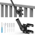 Flagpole Mount for Balcony Railing, Round and Square Railing, Black N751