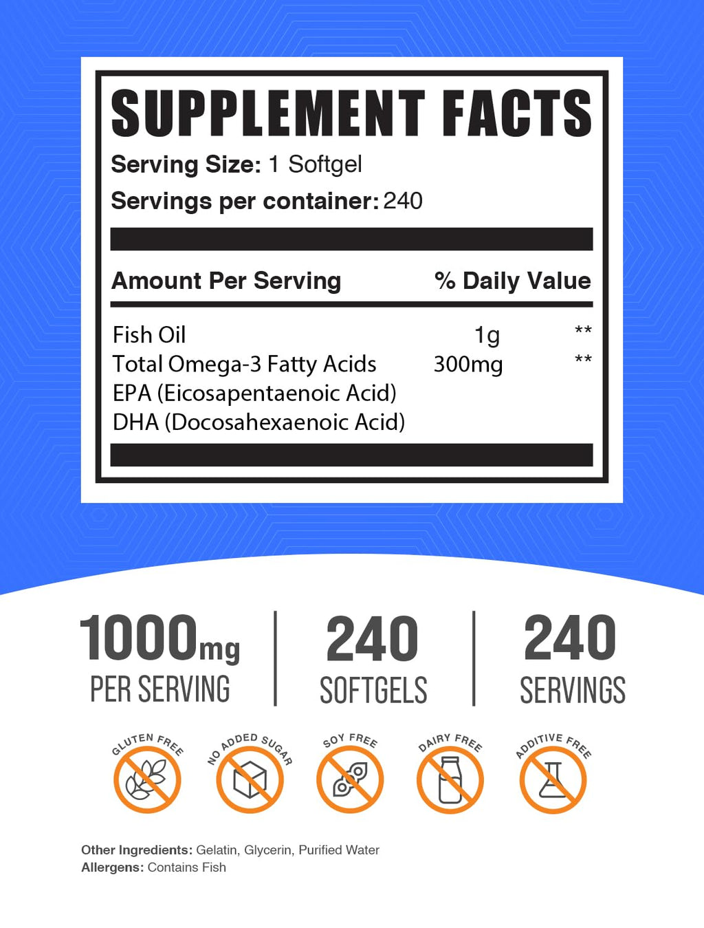 Fish Oil 1000mg Softgels + L-Carnitine Capsules Bundle M12268