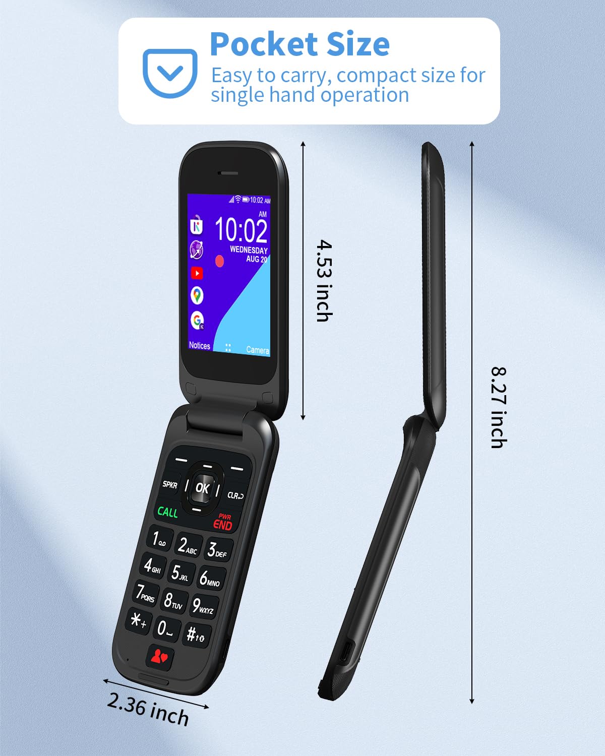 2.8" Dual Screen 4G LTE Flip Phone R55508
