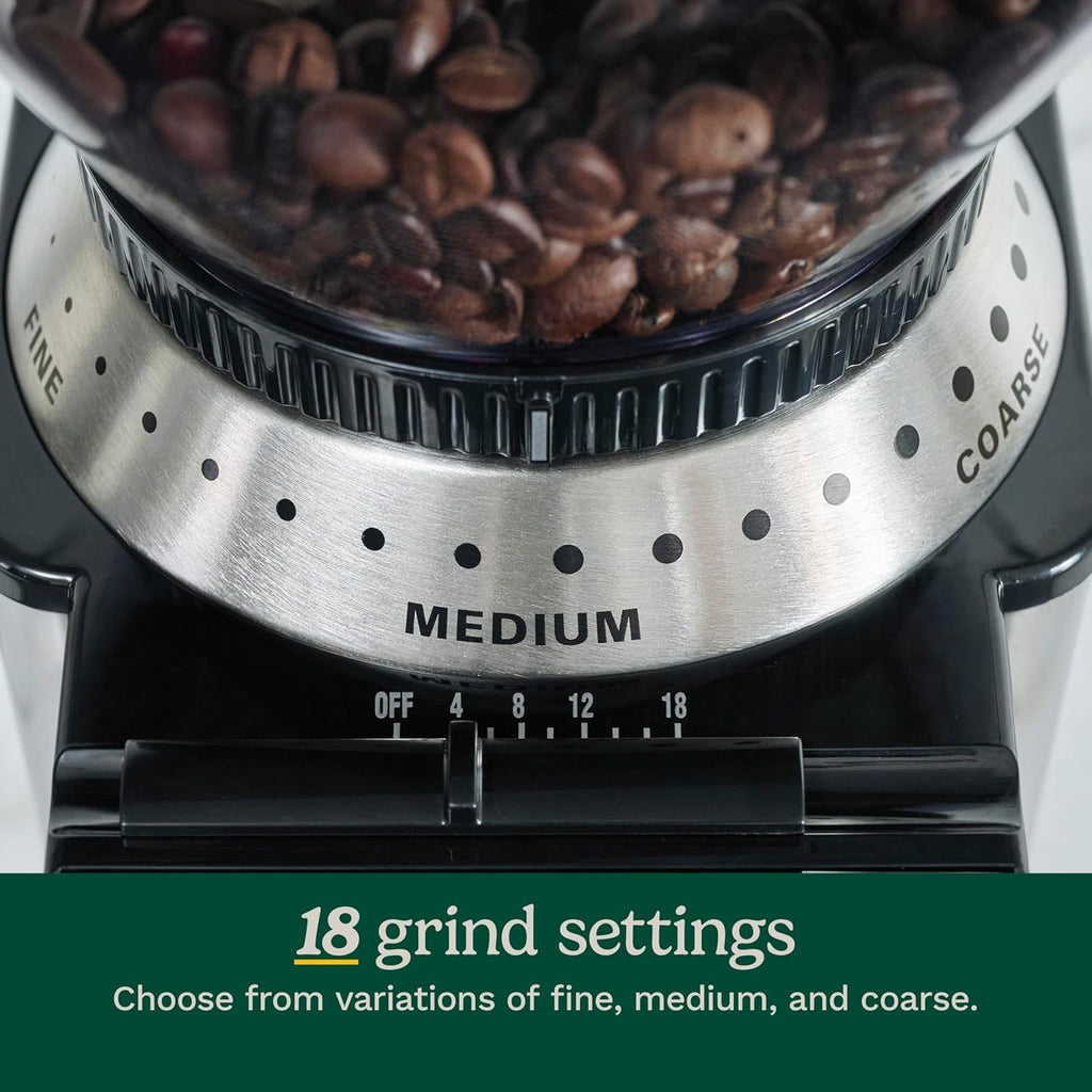 Electric Burr Coffee Grinder with 18-Position Grind Selector N462380