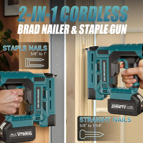 18 Gauge 2 in 1 Cordless Brad Nailer & Staple Gun D903