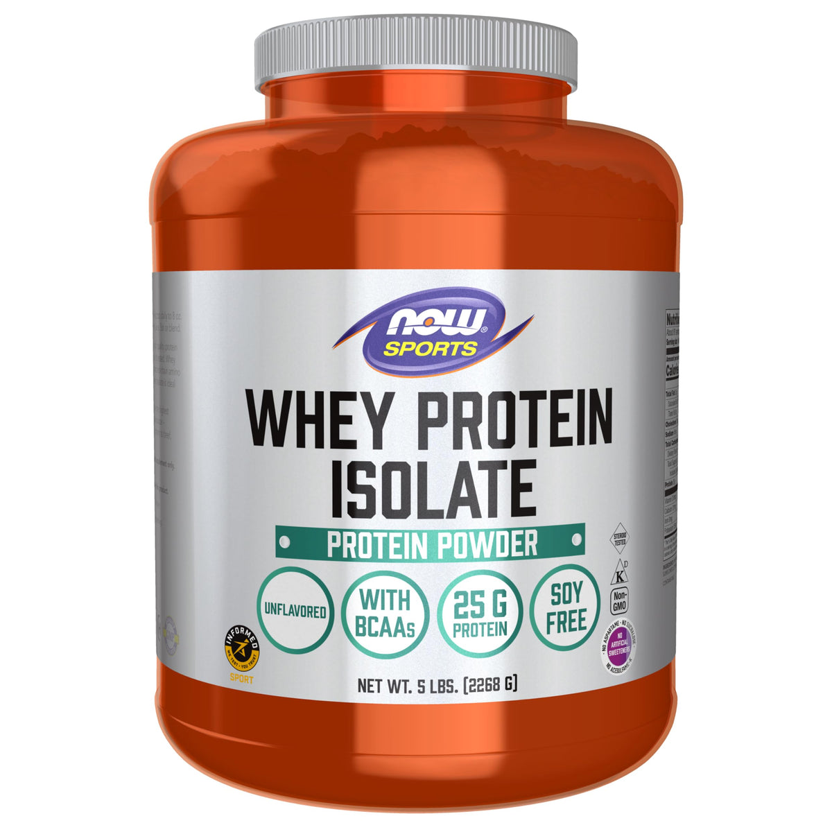 Whey Protein Isolate 24 g With BCAAs Unflavored Powder 5 lbs O615