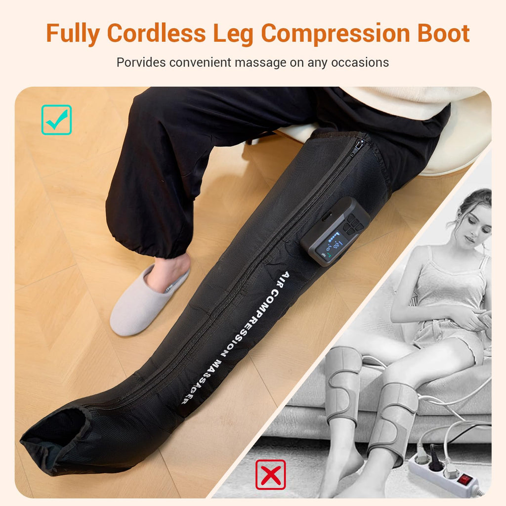 Cordless Full Leg Air Compression Massager D65516
