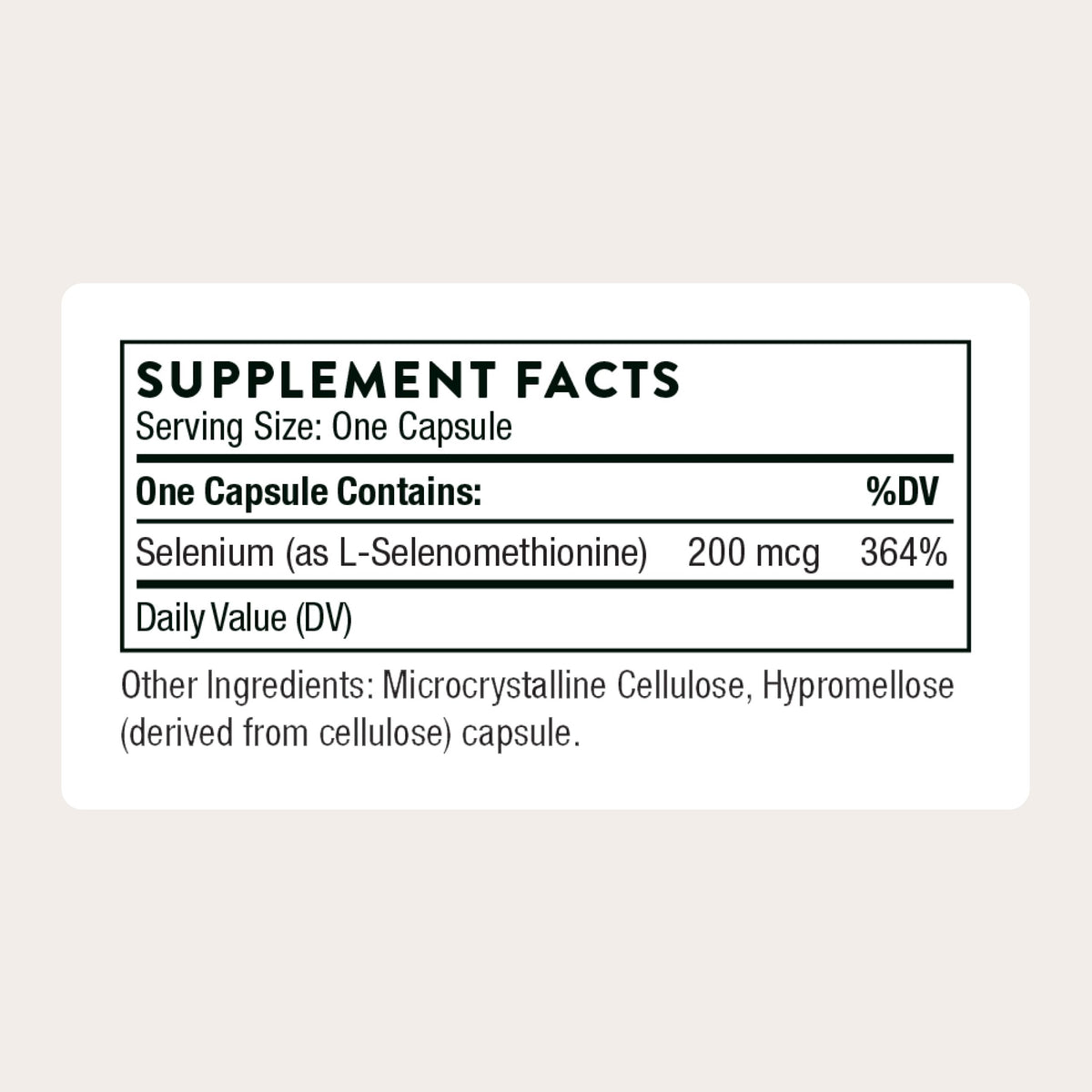 Selenium 200 mcg Supplement 60 Capsules G797