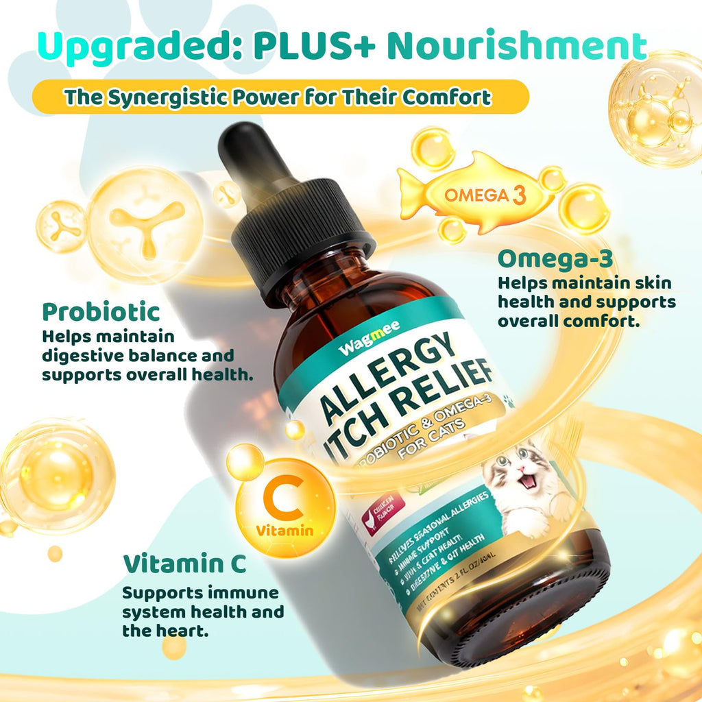 Omega 3 & Probiotic 60ml Allergy Relief for Cats B23344