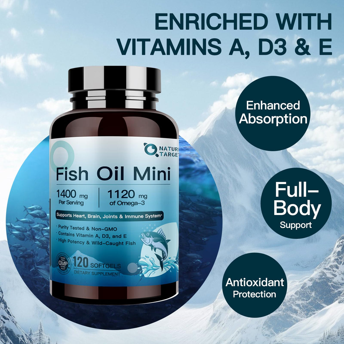 Fish Oil 1400 mg 120 Softgels X4670