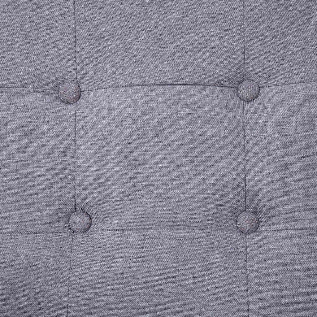 Light Gray Fabric 2 Seater Loveseat Sofa with Steel Legs R771638