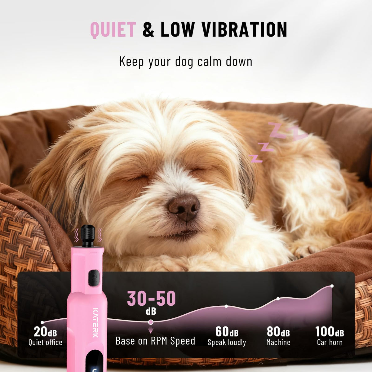 5 Speed Quiet Electric Dog Nail Grinder T91067