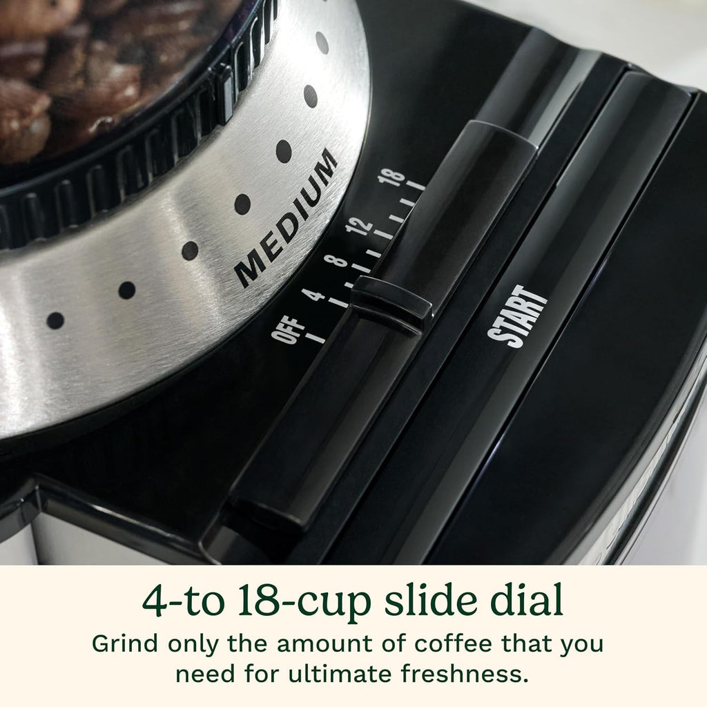 Electric Burr Coffee Grinder with 18-Position Grind Selector N462380