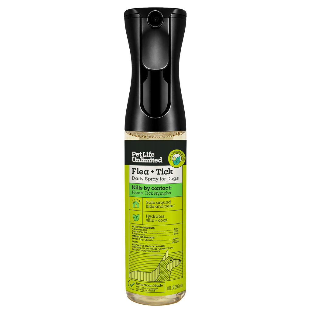 Natural Flea & Tick Spray for Dogs, 10 oz Plant-Based V8434