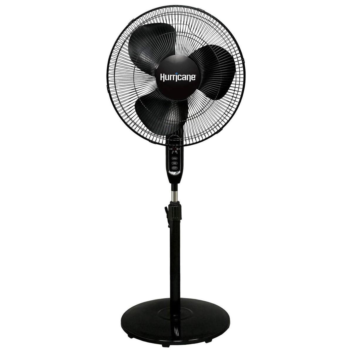 Black 16" Oscillating Pedestal Stand Fan with Remote Control E225646