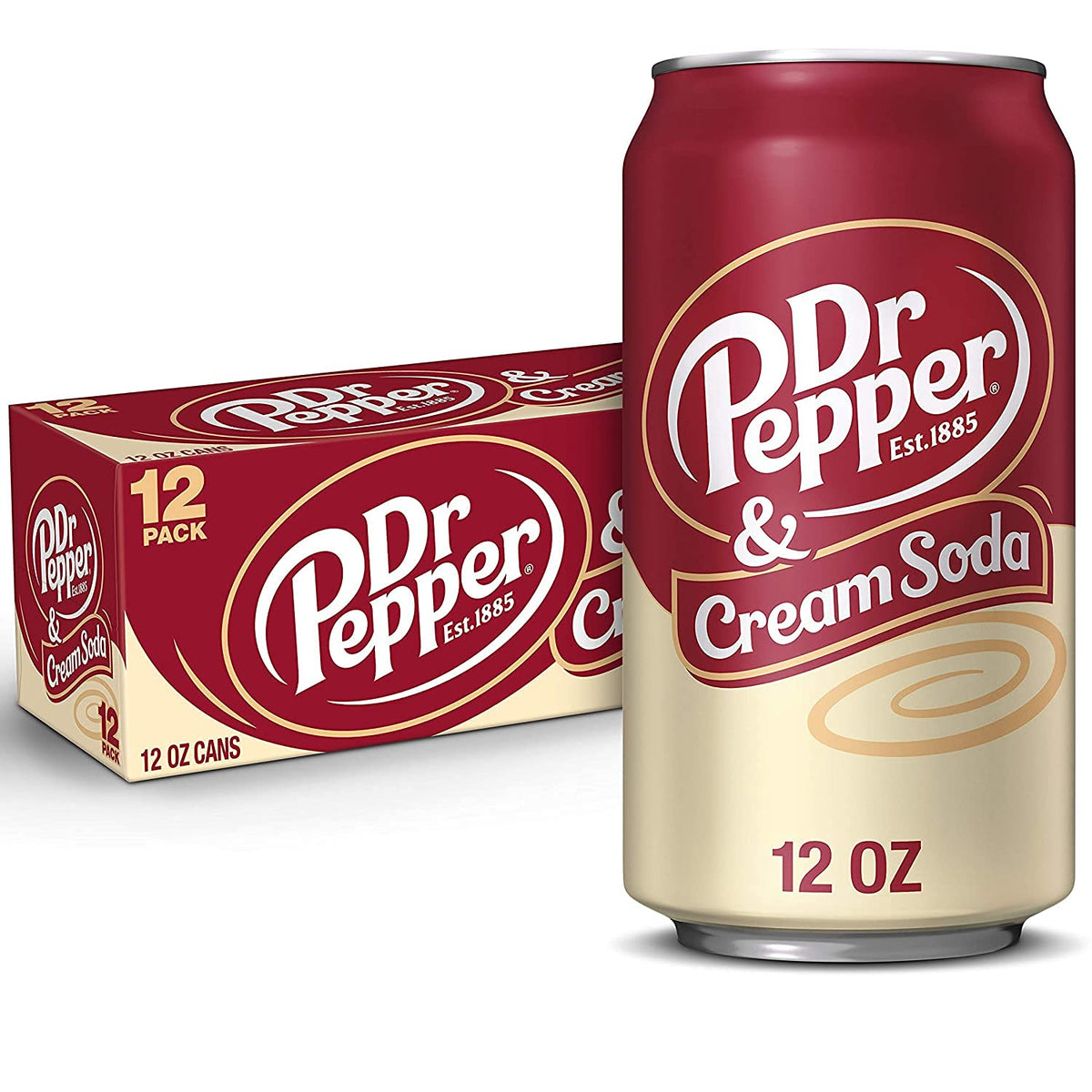 Dr Pepper and Cream Soda Zero 12 fl oz Cans 24 Count M82539