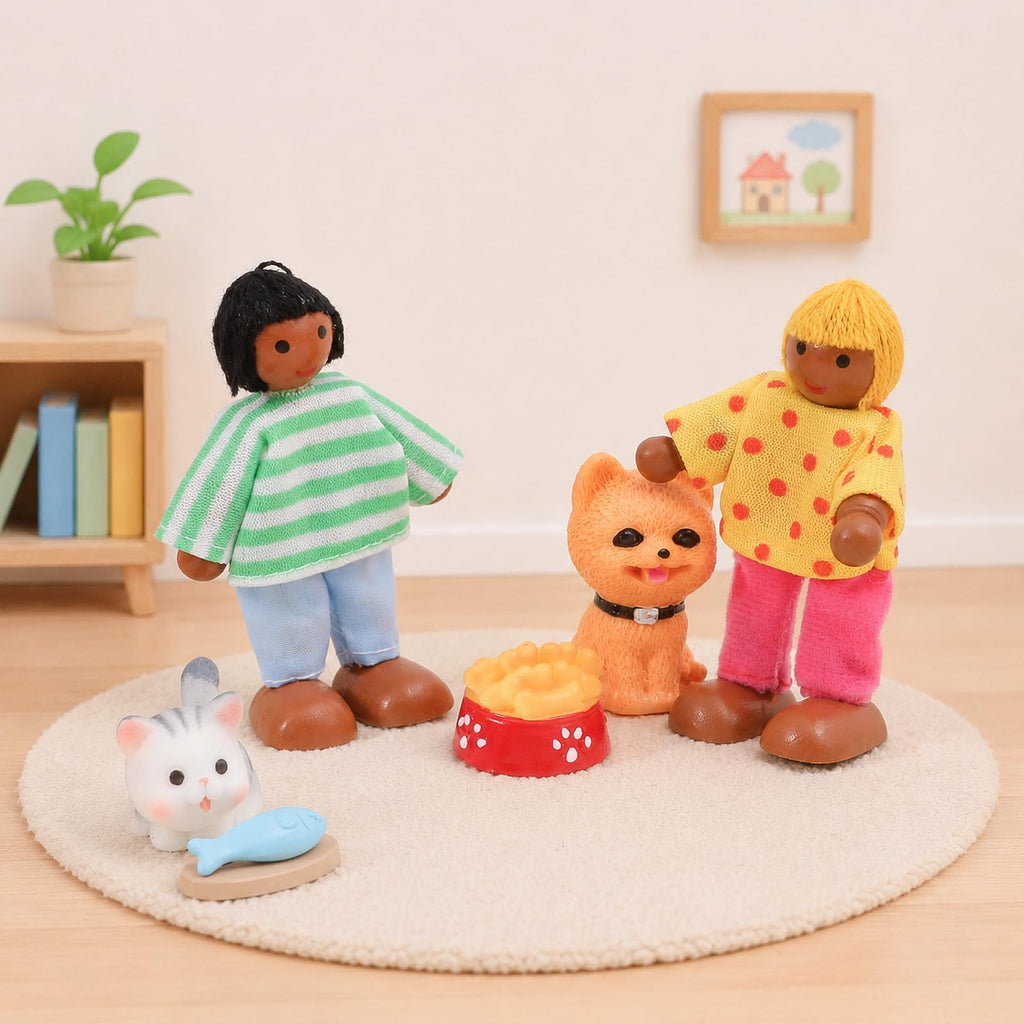 Wooden Dollhouse Family Set Figures T878