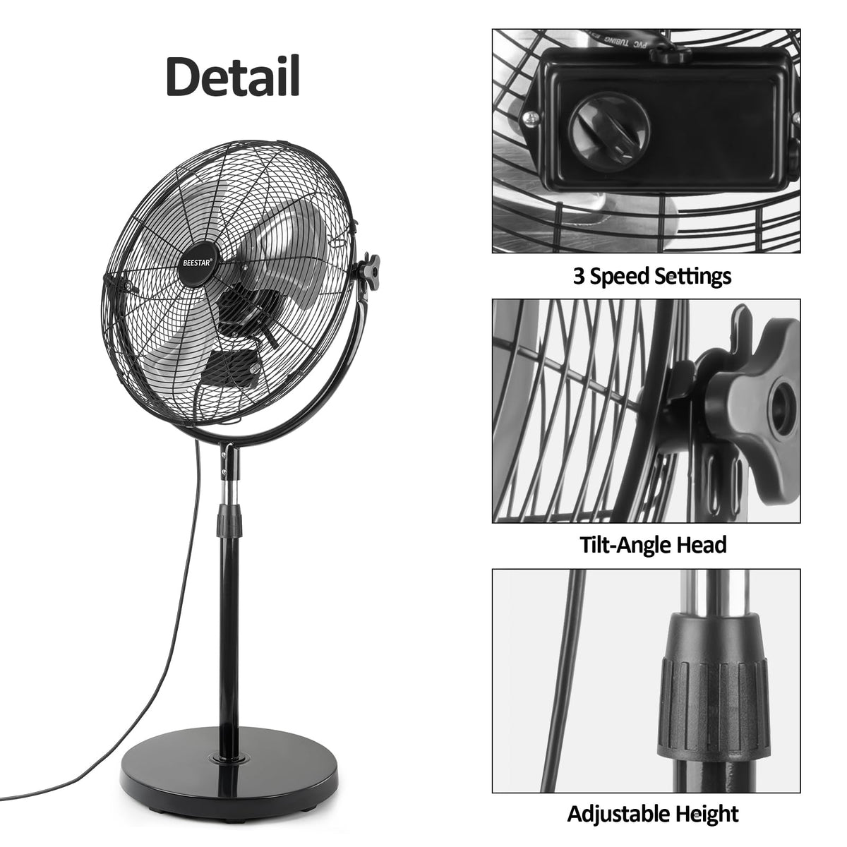 18 Inch High Velocity Metal Pedestal Fan Q733704