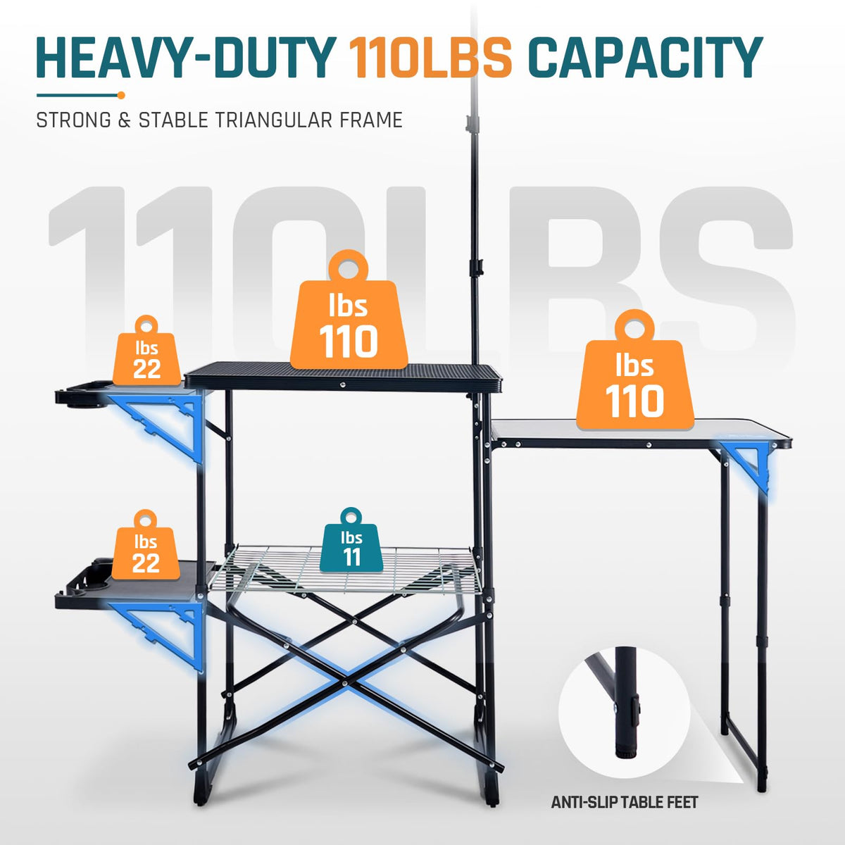 Folding Camping Kitchen Station N45624