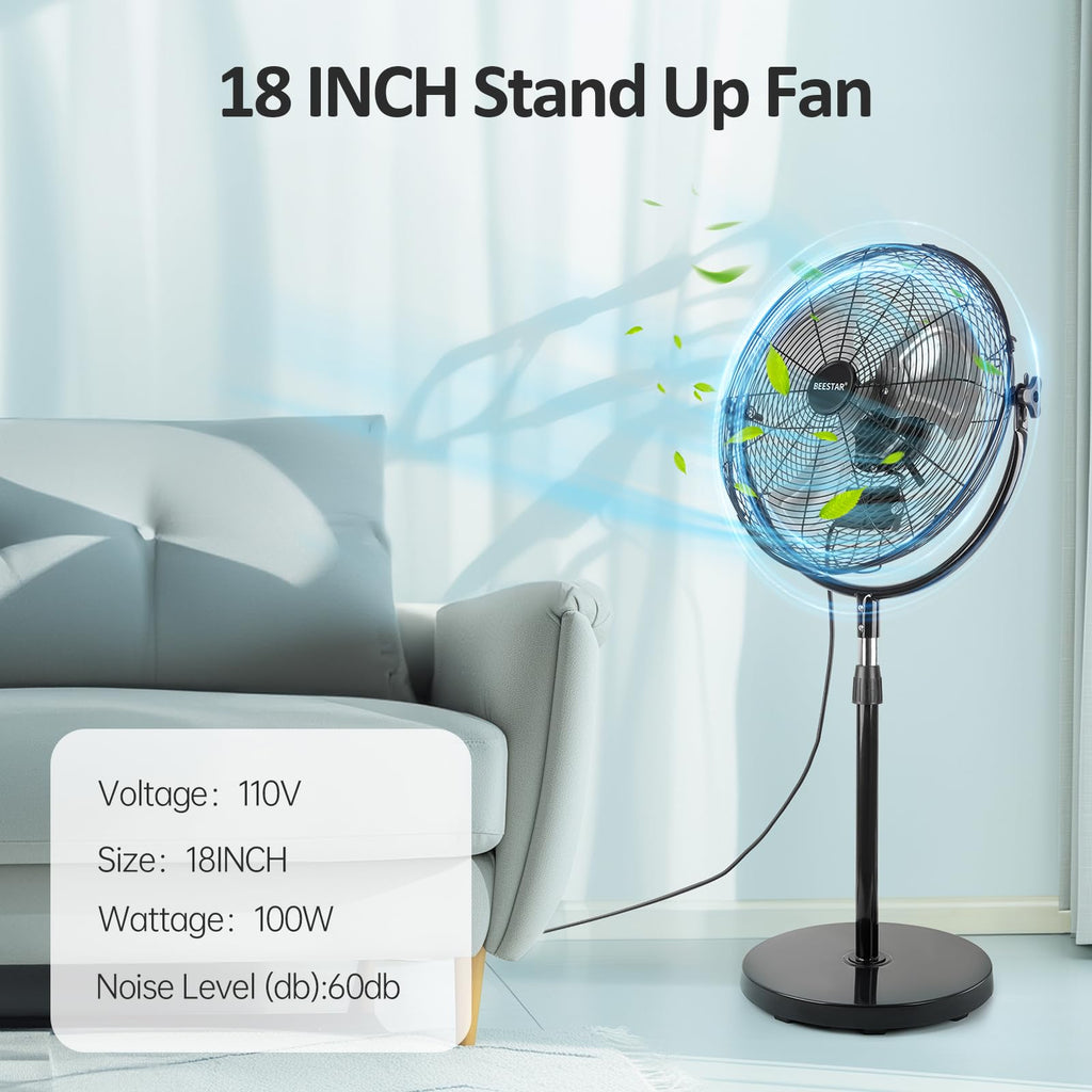 18 Inch High Velocity Metal Pedestal Fan Q733704