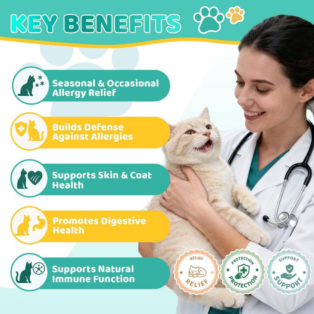 Omega 3 & Probiotic 60ml Allergy Relief for Cats B23344